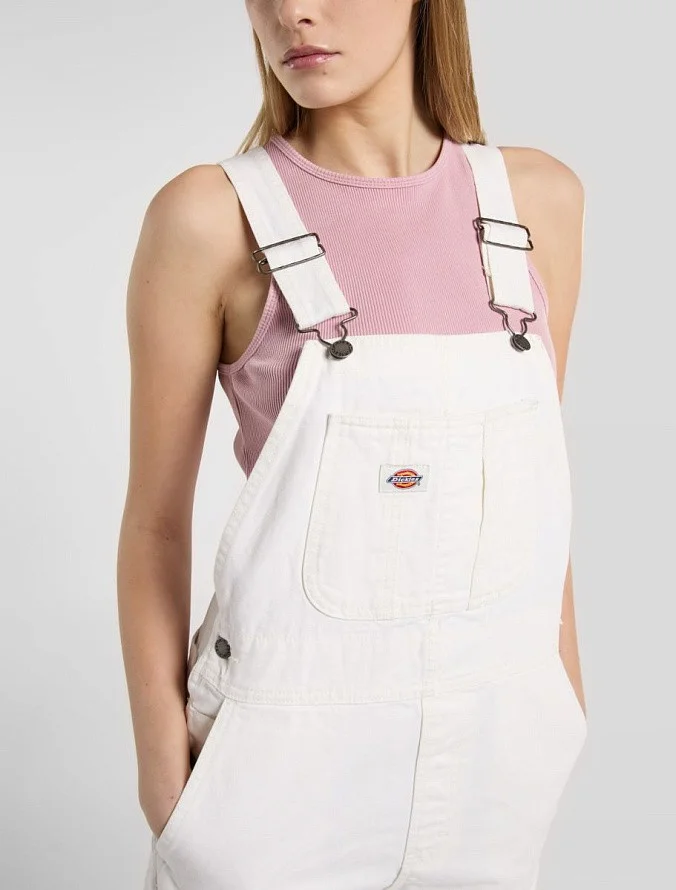 Комбинезон женский Dickies Duck Canvas Short Bib W Stone Washed Cloud