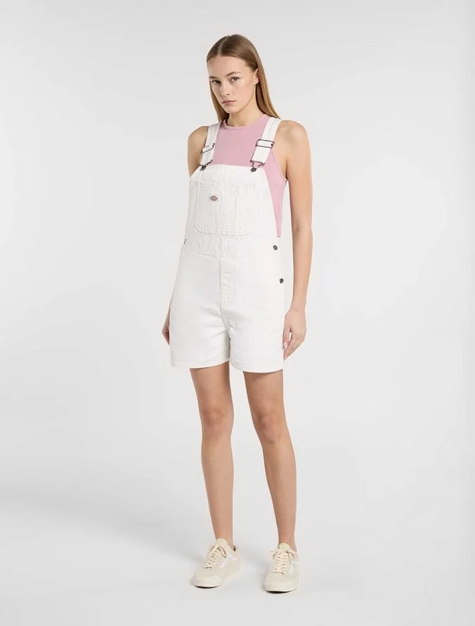 Комбинезон женский Dickies Duck Canvas Short Bib W Stone Washed Cloud